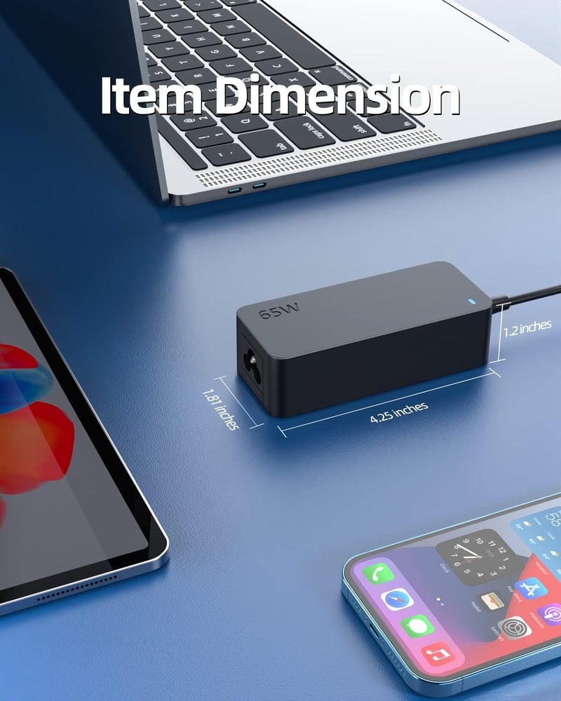 Superer Charger Fit for Lenovo Thinkpad X1 Laptop, X1 Carbon Gen 13 12 11 10 9 8 7 6 5, X1 Yoga Gen 8 7 6 5 4 3 2, X1 Tablet Gen 3 2, X1 2-in-1 Gen 10 9 Power Supply Adapter Cord, USB C, 65W 45W - Image 4